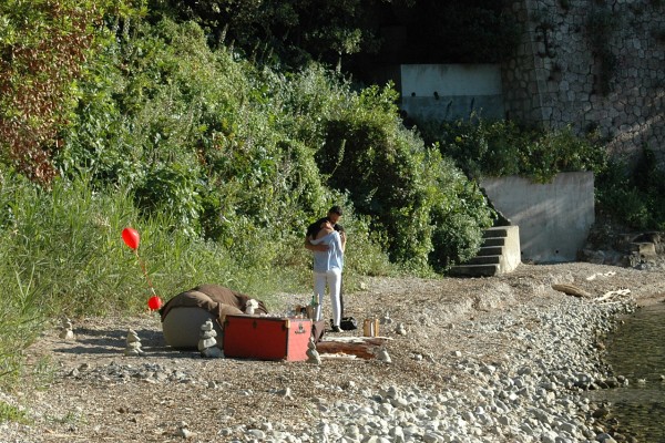 demande en mariage plage