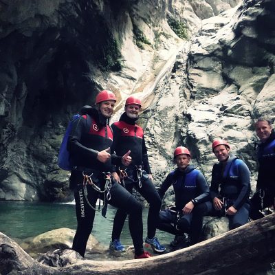 Team building Canyoning