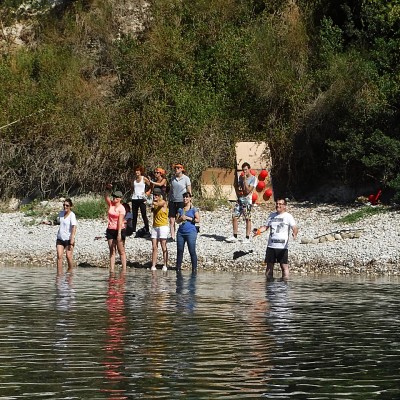 Team building sur la plage