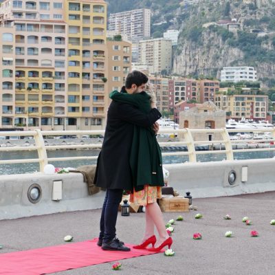 Demande en mariage Monaco hélicoptère