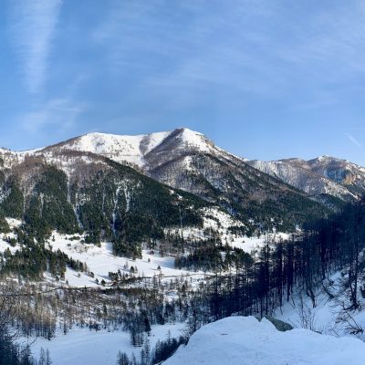 Raquettes à neiges - Vue sur la vallée